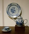 Porcelana de exportación azul y blanco que se encontró en la carga de un naufragio, siglo XVIII. Museo Guimet, París