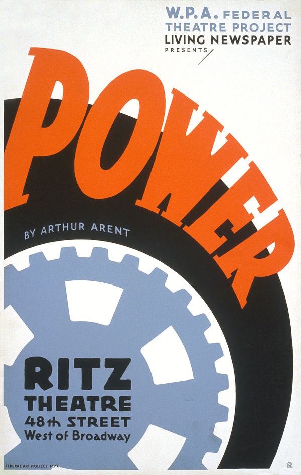 Poster for Power, a Living Newspaper play for the Federal Theatre Project (1937)