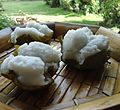 Puto, steamed rice cakes made with fermented galapong