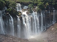 The waterfall is actually a quarry