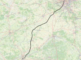 Spoorlijn Paris-Montparnasse - Monts op de kaart