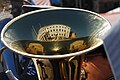 Reflection of Helsinki City Hall (Kaupungintalo). Finland, Northern Europe.