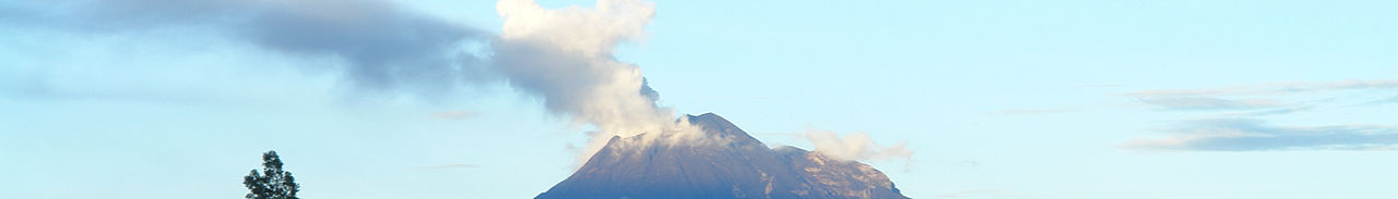 Riobamba banner Tungurahua volcano