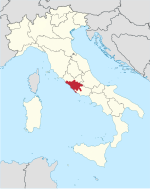 Locatie binnen Italië