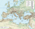 Sarmatien auf einer Karte des Römischen Reiches, um 125 n. Chr.