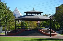 Russell Square, Northbridge - historically the favoured meeting place of the Italian community of "Little Italy" Russell Square Perth 9261.jpg
