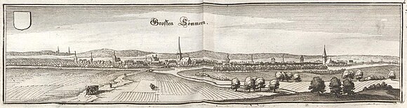 Stadtansicht nach Merian um 1650