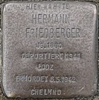 SG Stolperstein - Hermann Friedberger, Schwertstrasse, corner of Werwolf.jpg