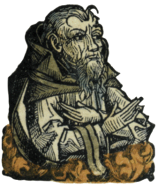 St. Goar of Aquitaine (from the Nuremberg Chronicle).