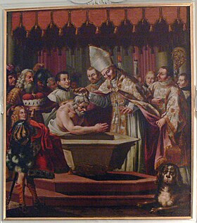 Salzburg St Peter Gemälde Taufe 1.jpg