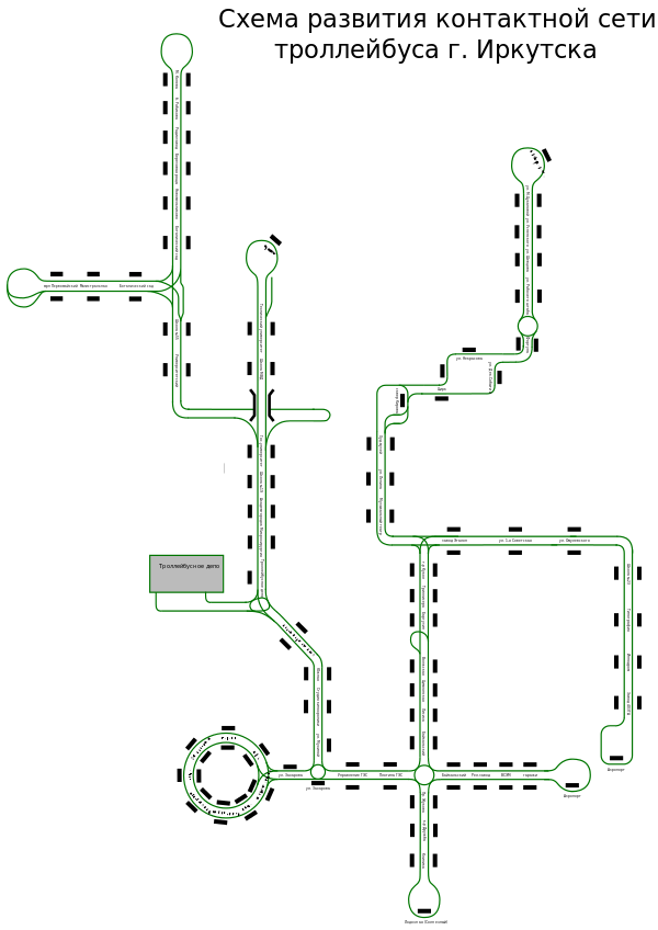 Схема движения троллейбусов иркутск