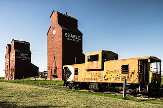 Rowley. Searle Grain Company Grain Elevator Site Complex and United Grain Growers - Alberta Wheat Pool Grain Elevator Site Complex, Rowley, Alberta.jpg