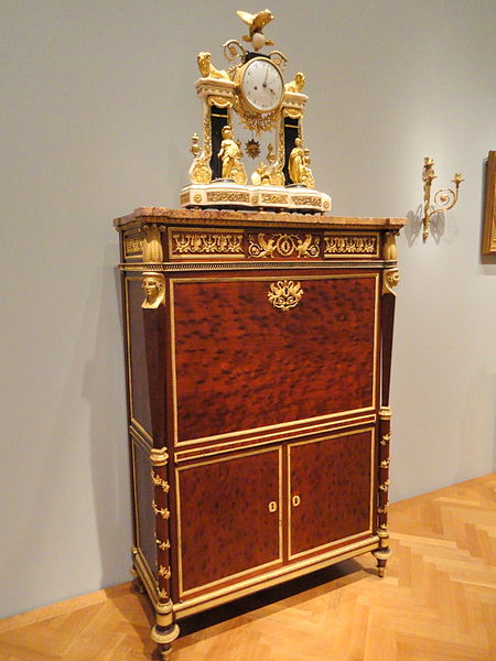 File:Secretary, about 1800, attributed to Bernard Molitor, France, mahogany on oak with ormolu mounts and marble top - Cleveland Museum of Art - DSC08824.JPG