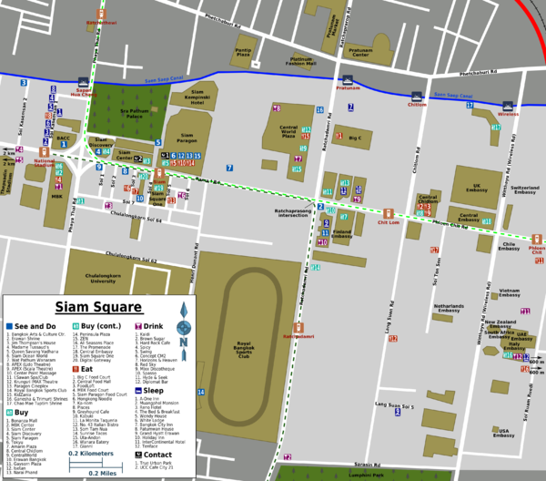 La mappa di Siam Square