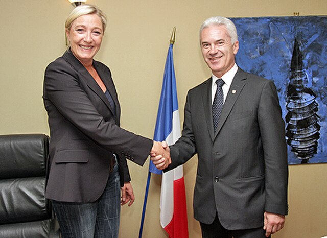 Volen Siderov meets Front National President Marine Le Pen in Paris, May 2011