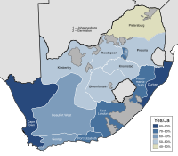 South Africa 1992 referendum results by region.svg