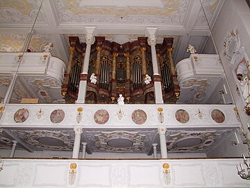 Memmingen, St. Andreas in Babenhausen, orgue de Johann Nepomuk Holzhey.