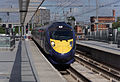 2010-09-09 11:20 Southeastern 395001 arrives at St Pancras railway station.