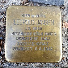 Stolperstein Leopold Jansen Nikolausstr. 39 Bonn.jpg