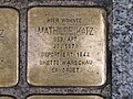 der Stolperstein für Mathilde Katz