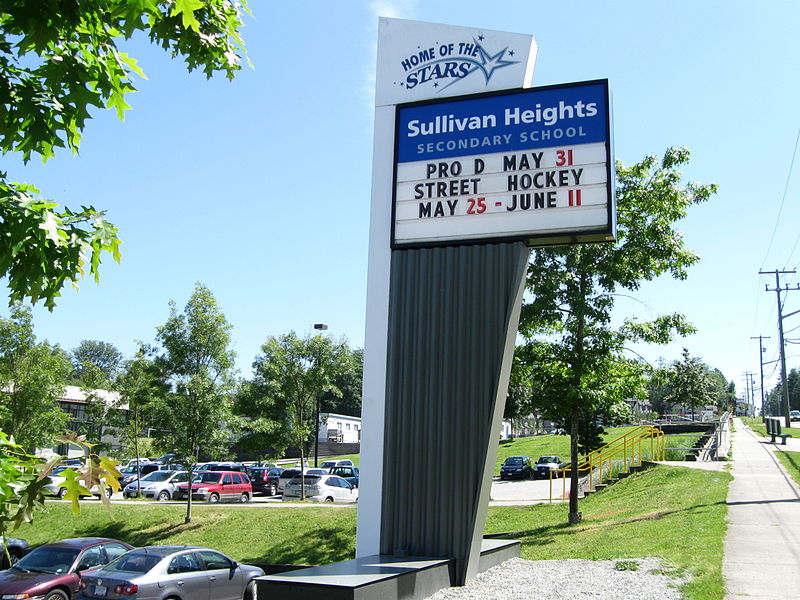 File:Sullivan Heights Secondary (noticeboard).jpg