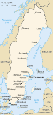 Швеция - Карта