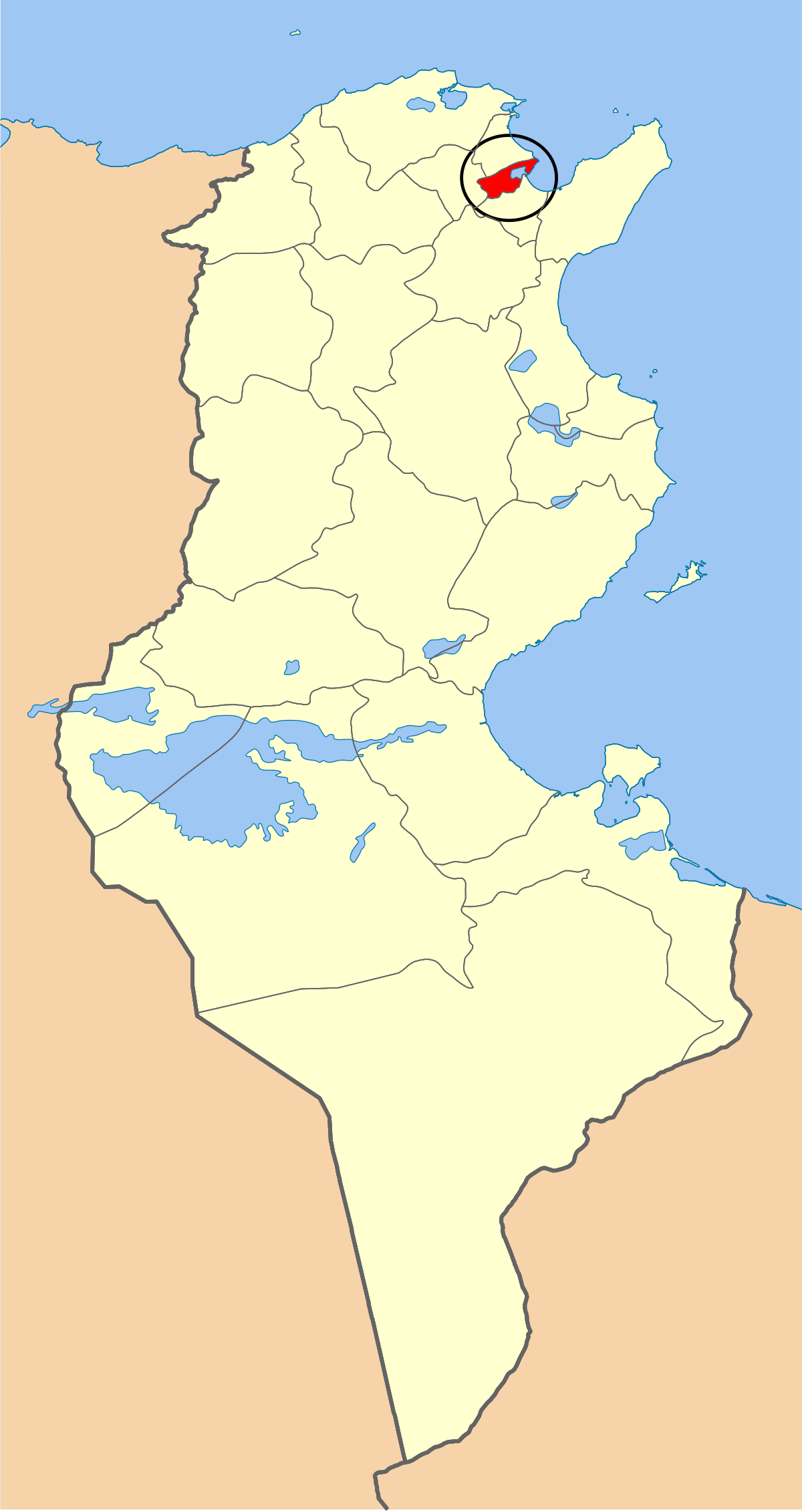 carte de tunisie