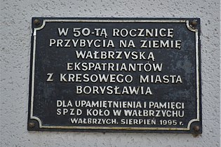 Tablica w Starej Kopalni - Centrum Nauki i Sztuki w Wałbrzychu