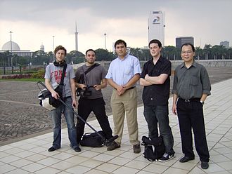 Documentary production team in Indonesia (February 2007) TeamAmericaandteamIndonesia(22-2-2007).jpg