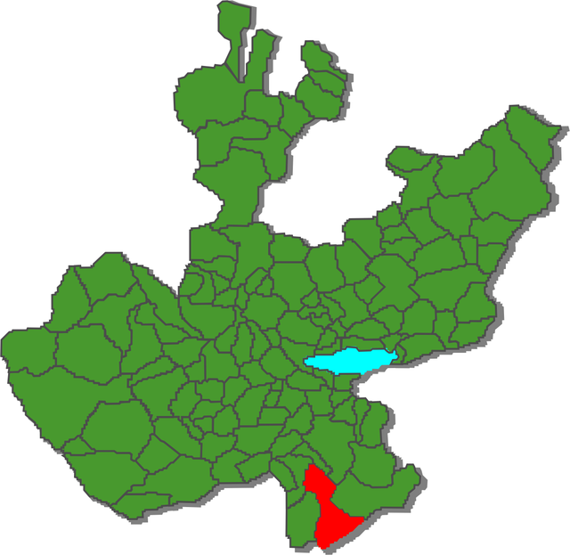 Localização de Tecalitlán em Jalisco