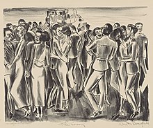 Lithograph of the Savoy created for the New York City Works Progress Administration, 1935-1943 The Savoy, Dayton Brandfield, WPA, 1935-1943.jpg