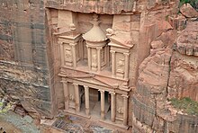 Al Khazneh or the Treasury at Petra The Treasury from above, Petra, Jordan (34247879312).jpg