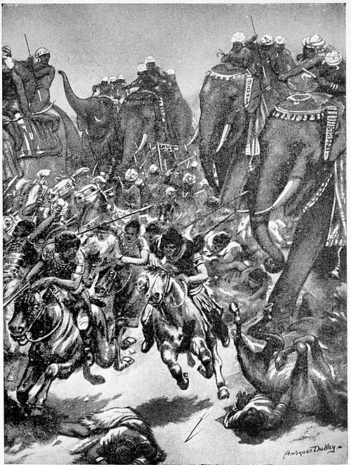 The defeat of the Alchon Huns under Mihirakula by King Yasodharman at Sondani in 528 CE.