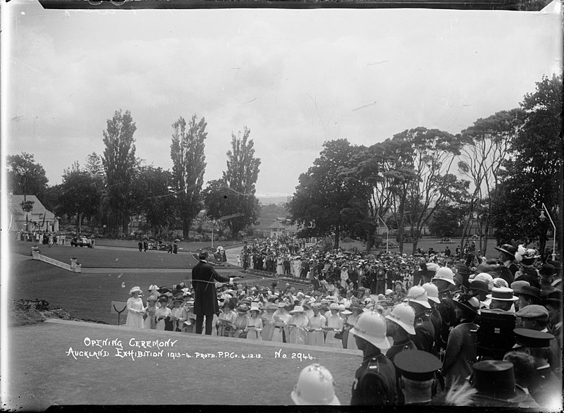 File:The opening ceremony of the Auckland Exhibition, Auckland Domain (21643584785).jpg