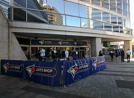 Exterior entrance to one of the two Jays Shop locations at Rogers Centre