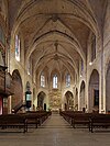 Interior of the 16th-century late Gothic church, Transfiguració del Senyor in Artà