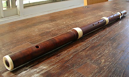 A modern copy of an 18th-century French traverso, by flute-maker Boaz Berney