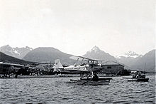 Le Tsingtau sur les eaux de la baie d’Ushuaia en 1928.