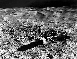 Mosaic de fotos de cràter Tycho realitzada per la Surveyor 7