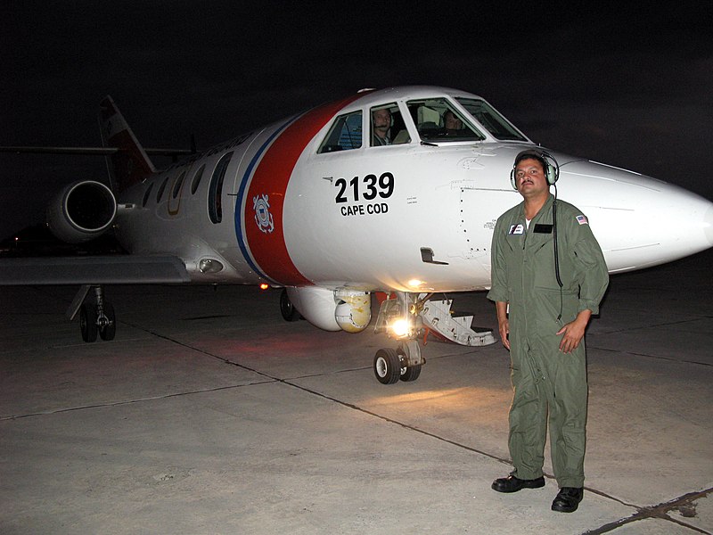 File:USCG HU-25 Falcon patrol aircraft in Guantanamo.jpg