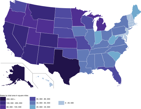 U.S. states by total area