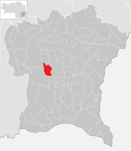 Poloha obce Unterauersbach v okrese Südoststeiermark (klikacia mapa)