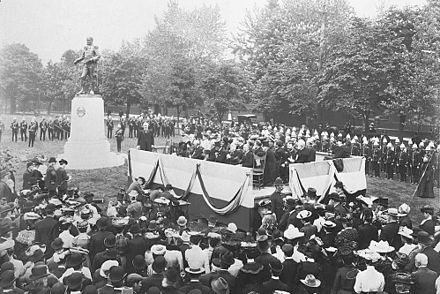 The 1903 unveiling of the General John Graves Simcoe monument at Queen's Park in Toronto