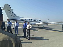 An airplane at Kanpur Dehat's Marhamtabad Airstrip (2018) VT-UPR at Kanpur Dehat Marhamtabad Airport.jpg