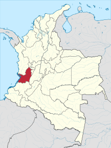 Kart over Valle del Cauca