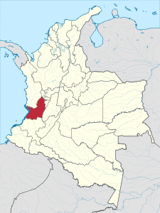 Departement Valle del Cauca - Locatie