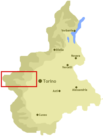 Location of the Susa Valley where Baratuciat is grown. Valsusaposizione it.png
