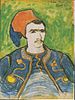 Un Zouave, vu par Vincent Van Gogh. Aquarelle exposée au Metropolitan Museum of Art, à New-York.