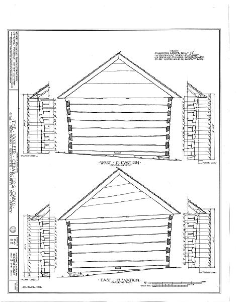 File:Vanleer Cedar Log Cabin, Swedesboro, Gloucester County, NJ HABS NJ,8-SWEBO.V,6- (sheet 3 of 4).tif