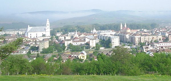 Overview of Gherla in May 2004